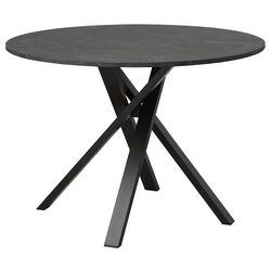 Masa Ikea Mariedamm 105cm (Aspect marmura/Negru) Thumb