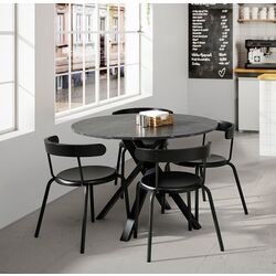 Masa Ikea Mariedamm 105cm (Aspect marmura/Negru) Thumb