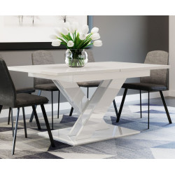 Masa extensibila Prospero Bronx (White Gloss)