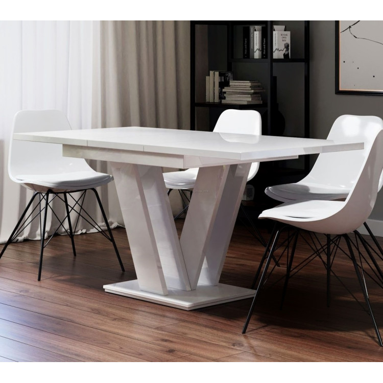 Masa extensibila Prospero Masiv (White Gloss)