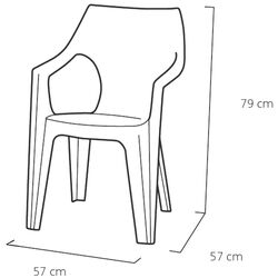 Стул Keter Dante Low Back (Cappuccino) Thumb