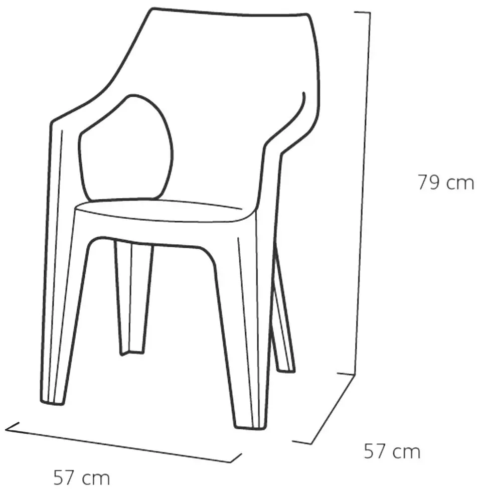 Стул Keter Dante Low Back (Cappuccino)