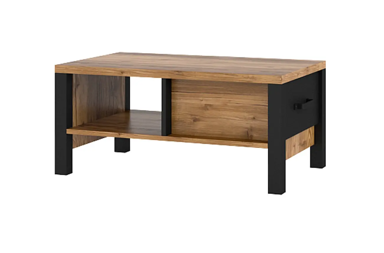 Masa pentru reviste Helvetia Olin №99 (Spruce Appenzeller/Black Matt)