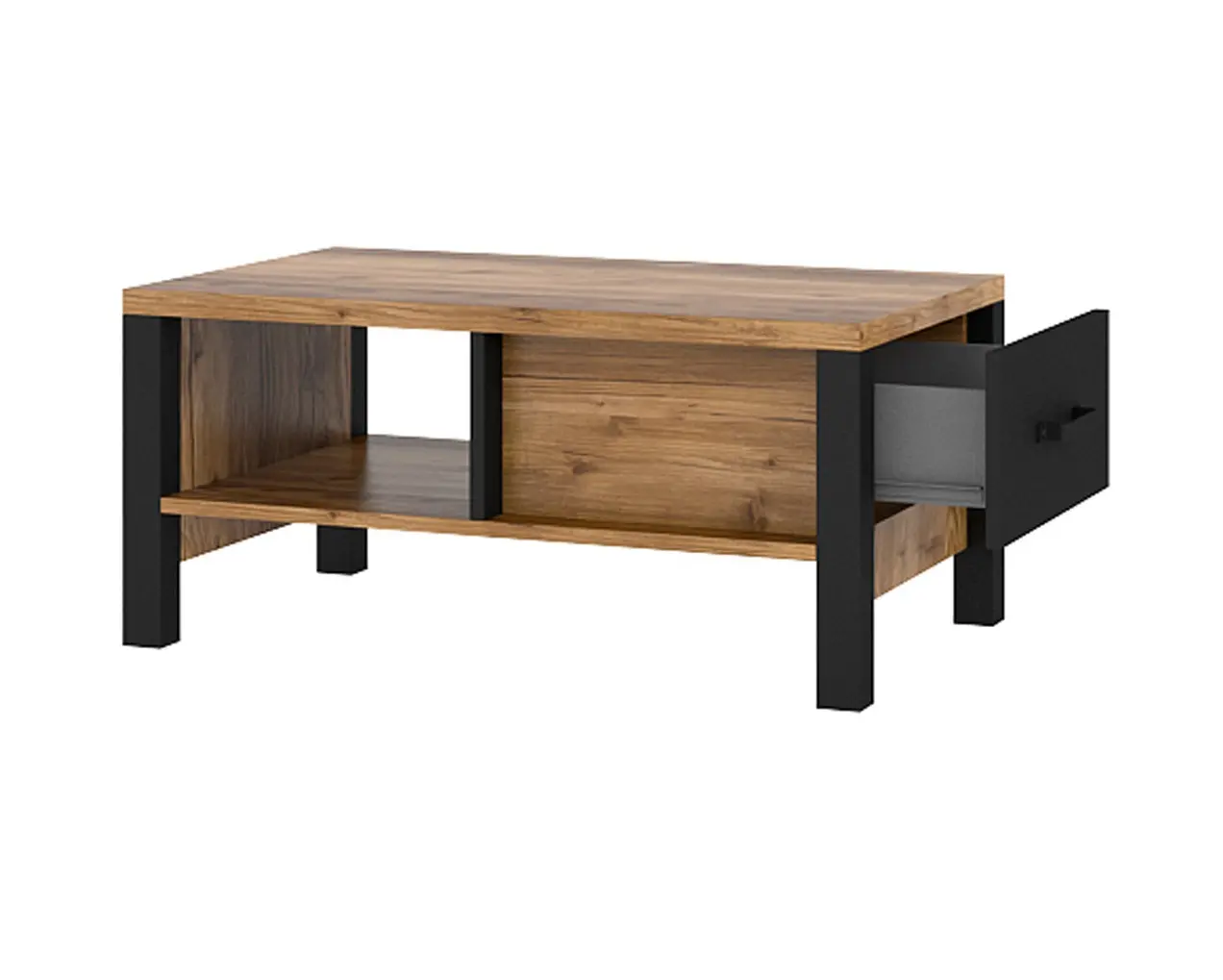 Masa pentru reviste Helvetia Olin №99 (Spruce Appenzeller/Black Matt)