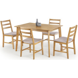 Обеденный набор Halmar Cordoba 1+4 (Light Oak/Mokate) Thumb