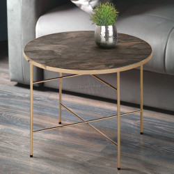 Журнальный столик Halmar Isabelle (Marble Dark/Champagne)