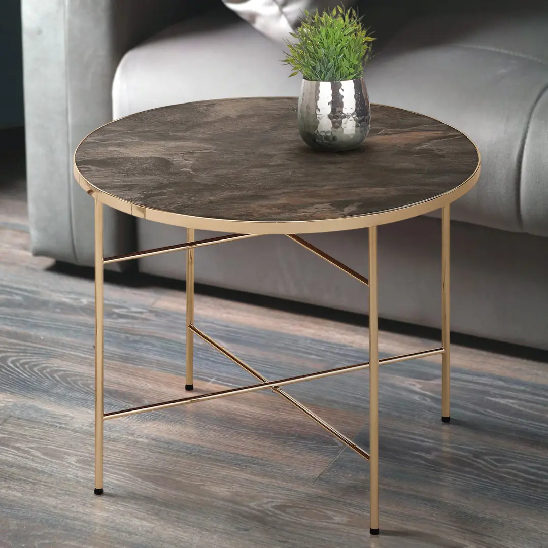 Журнальный столик Halmar Isabelle (Marble Dark/Champagne)