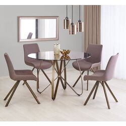 Masa Halmar Lungo (Brown/Antique Gold)