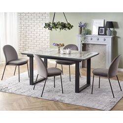 Masa extensibila Halmar Marley 160/200cm (White Marble/Gray/Black)