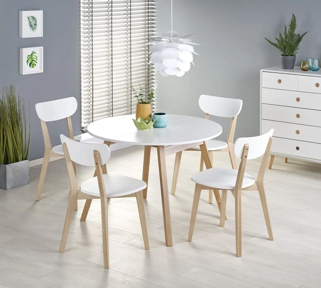 Masa extensibila Halmar Ruben 102/142cm (White/Honey Oak)