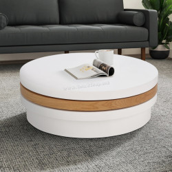 Masa pentru reviste Halmar Michelle (White/Golden Oak)