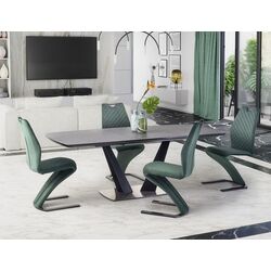 Masa extensibila Halmar Fangor (Dark Gray/Black)