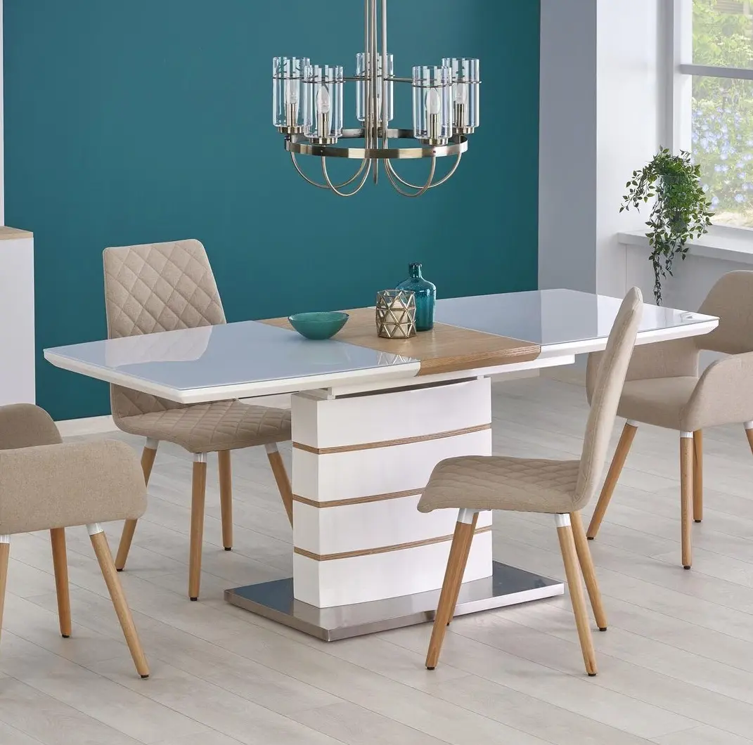 Masa extensibila Halmar Toronto (White/Gold Oak)