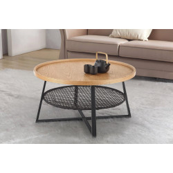 Masa pentru reviste Halmar Florence (Oak Natural/Black)