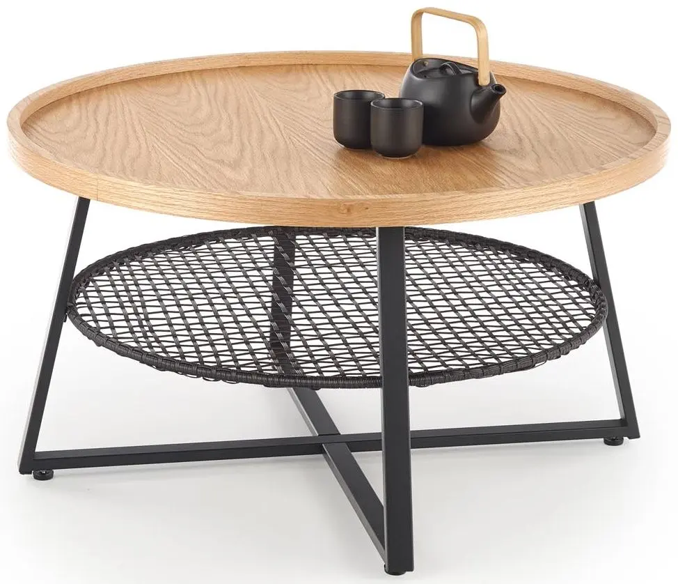 Masa pentru reviste Halmar Florence (Oak Natural/Black)