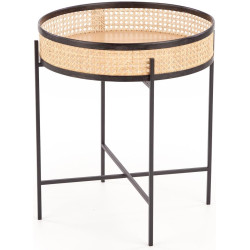 Masa pentru reviste Halmar Lanipa (Black/Natural Rattan) Thumb