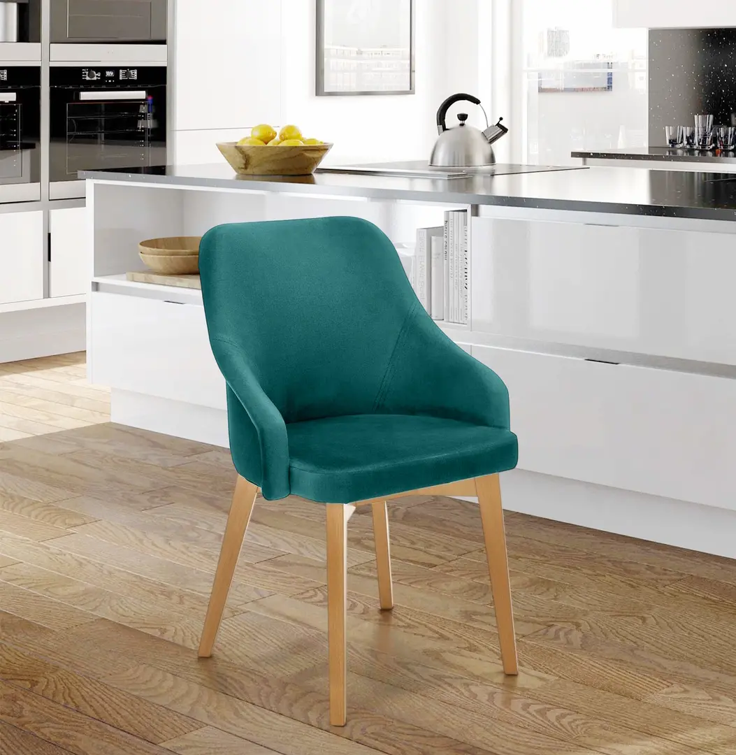 Scaun Halmar Toledo 2 (Dark Green/Honey Oak)