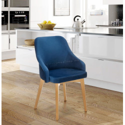 Стул Halmar Toledo 2 (Dark Blue/Honey Oak)