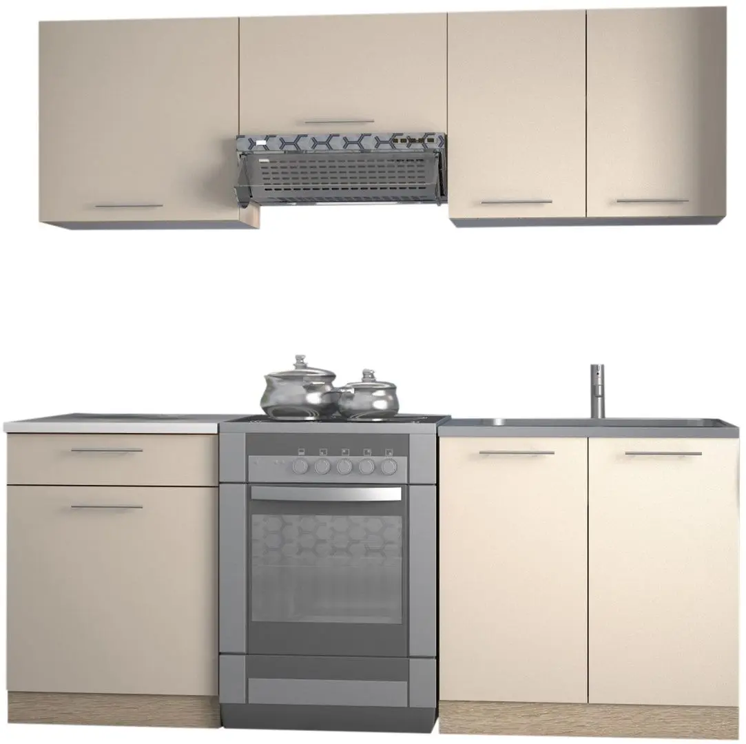 Bucatarie Halmar Marija 2.0m (Vanilla/Sonoma Oak)