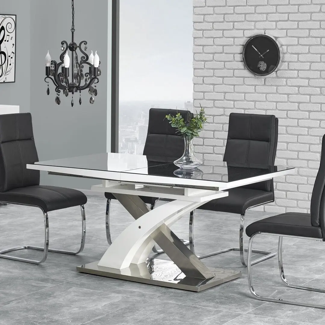 Masa extensibila Halmar Sandor 2 (Black/White)