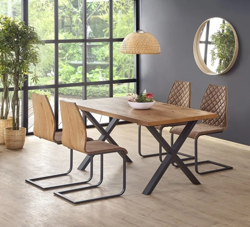 Masa extensibila Halmar Xavier (Light Oak/Black)