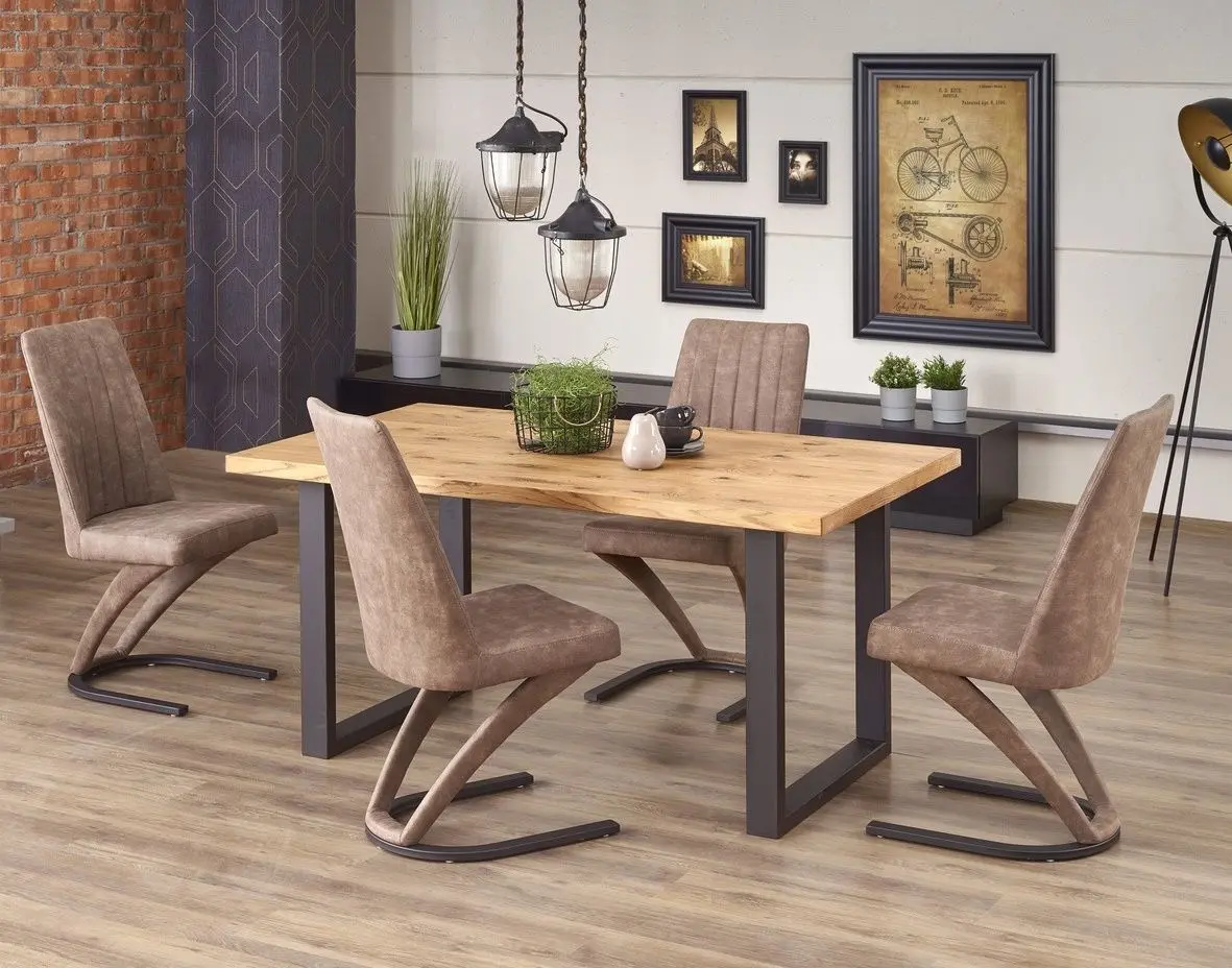 Masa extensibila Halmar Perez (Light Oak/Black)