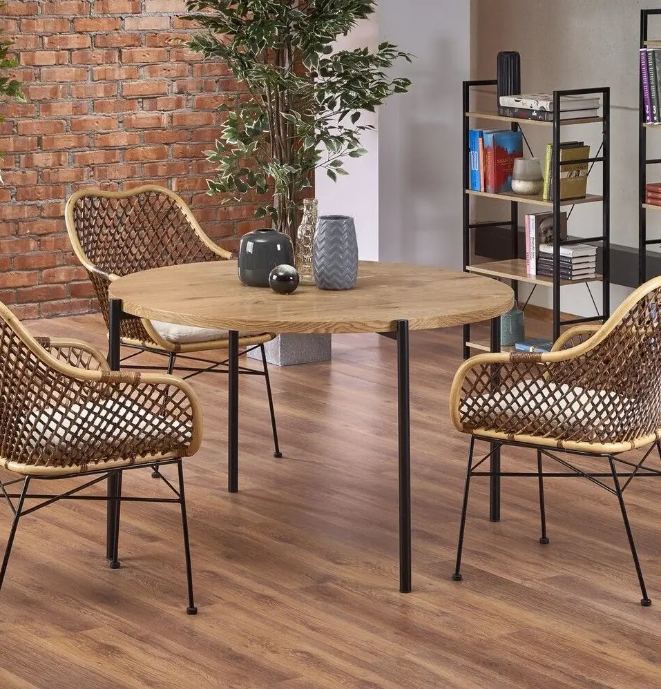 Masa Halmar Morgan (Gold Oak/Black)