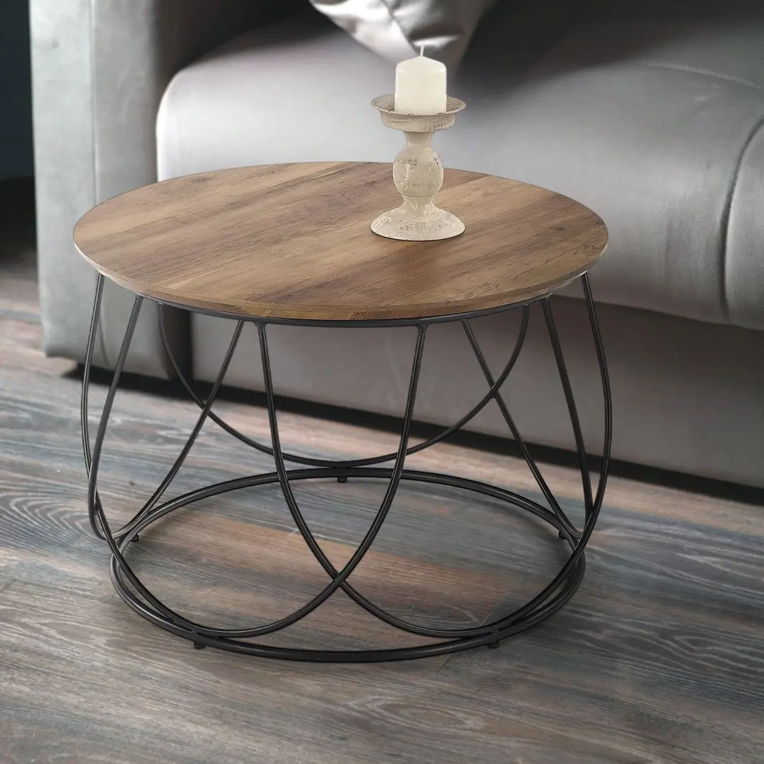 Masa pentru reviste Halmar Nubira (Nut/Black)