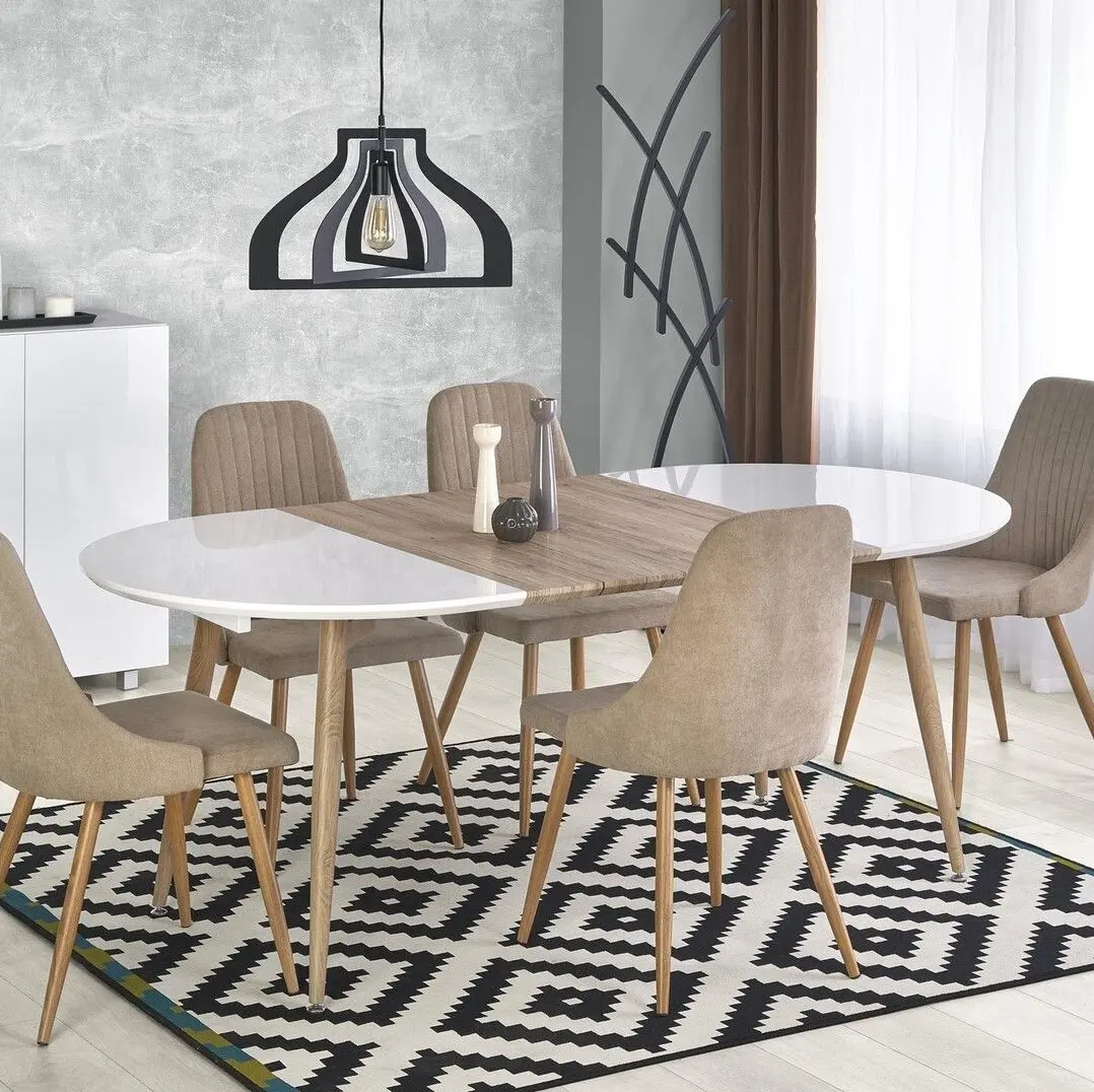 Стол раскладной Halmar Edward (White/Sanremo Oak)