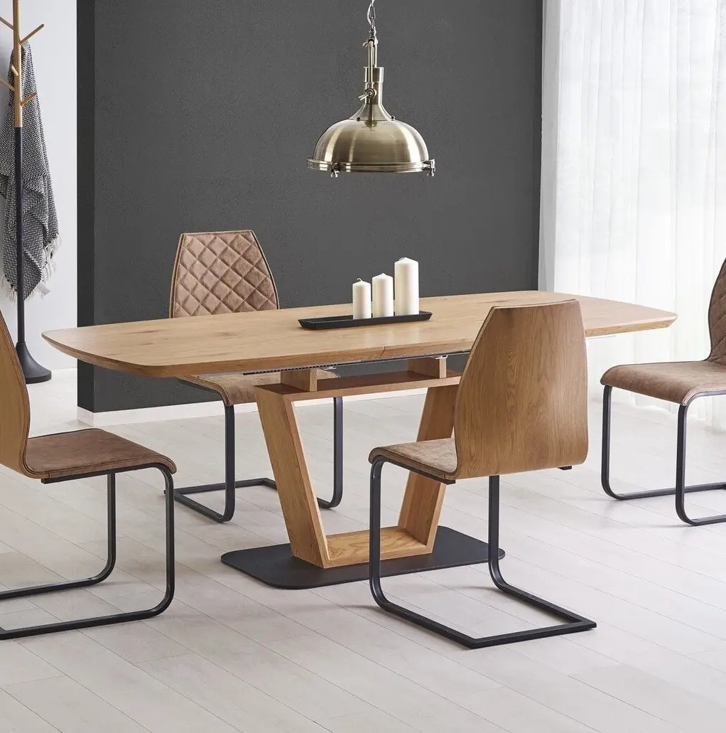 Masa extensibila Halmar Blacky (Natural Oak/Black)