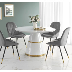 Masa Halmar Vegas (White/Gold)