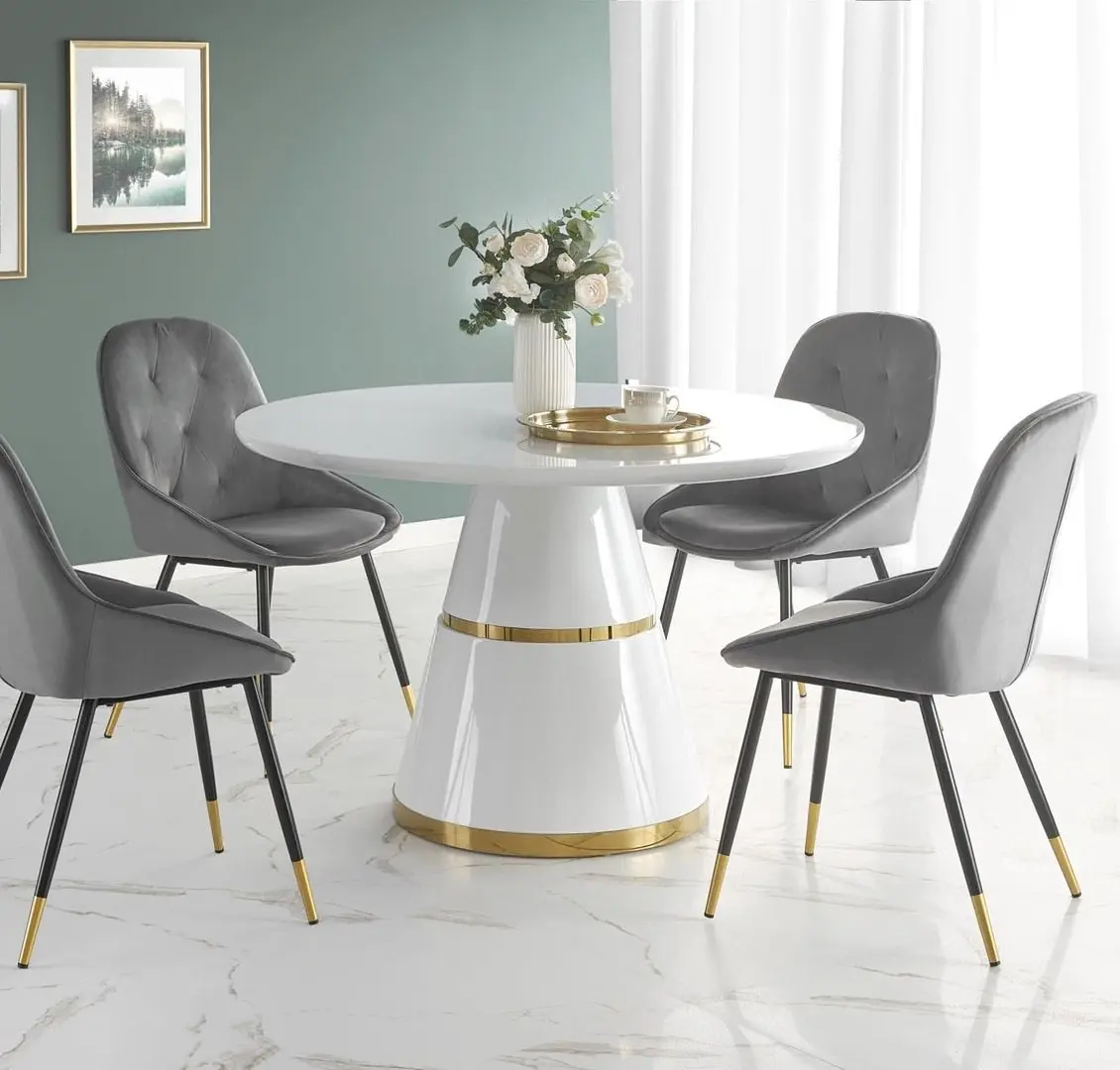 Masa Halmar Vegas (White/Gold)