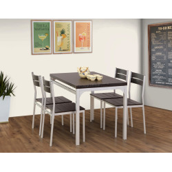 Обеденный набор Halmar Malcolm 1+4 (Wenge)