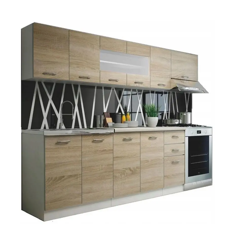 Bucatarie Halmar Perla 2.6m (Sonoma Oak/White)