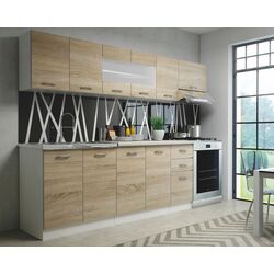 Bucatarie Halmar Perla 2.6m (Sonoma Oak/White)