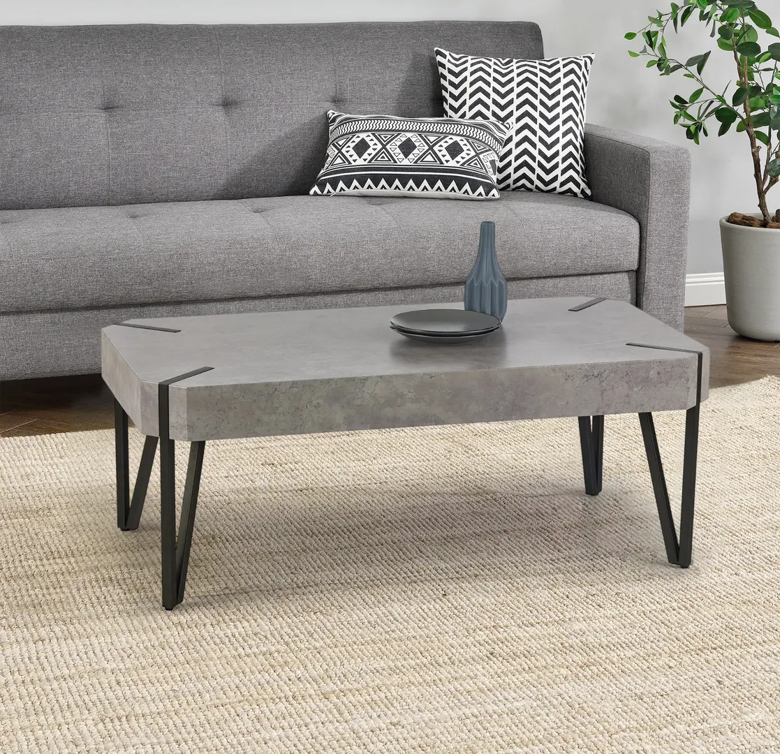 Masa pentru reviste Halmar Emily (Concrete/Black)