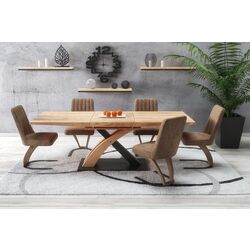 Masa extensibila Halmar Sandor 3 (Gold Oak/Black)