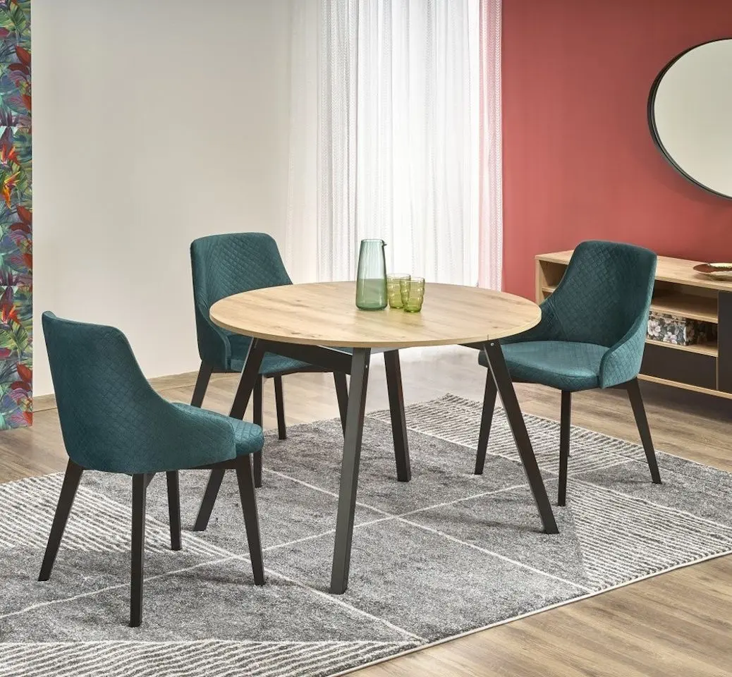 Стол раскладной Halmar Ruben (Artisan Oak/Black)