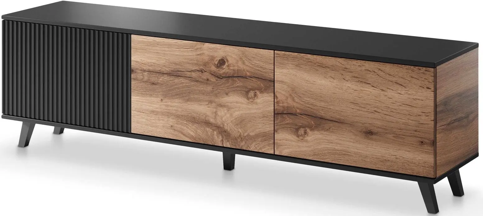 Тумба РТВ Halmar Random RTV-2 (Wotan Oak/Black) - 3