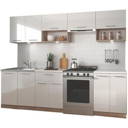 Bucatarie Halmar Viola 2.6m (White Gloss/Sonoma Oak) Thumb