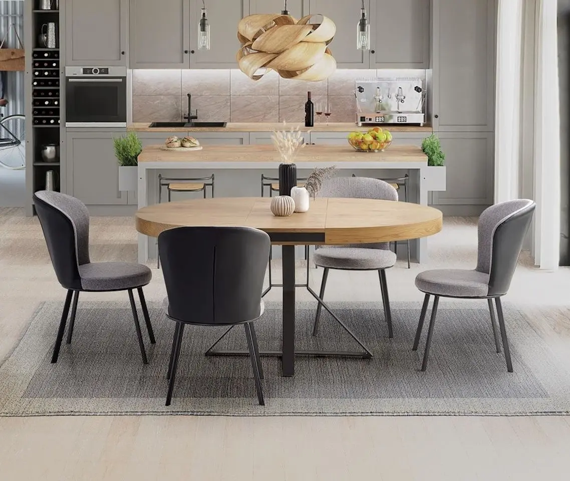 Стол раскладной Halmar Mercy (Gold Oak/Black)