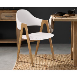 Scaun Halmar K247 (White/Honey Oak)