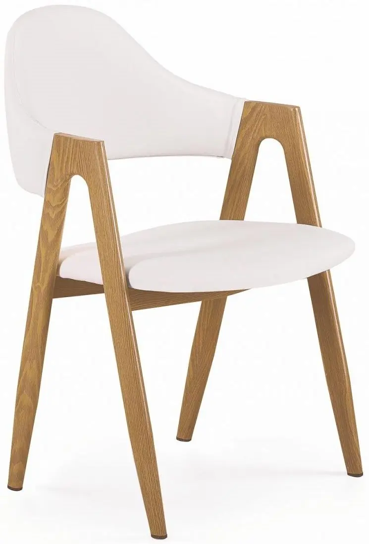 Scaun Halmar K247 (White/Honey Oak) - 2