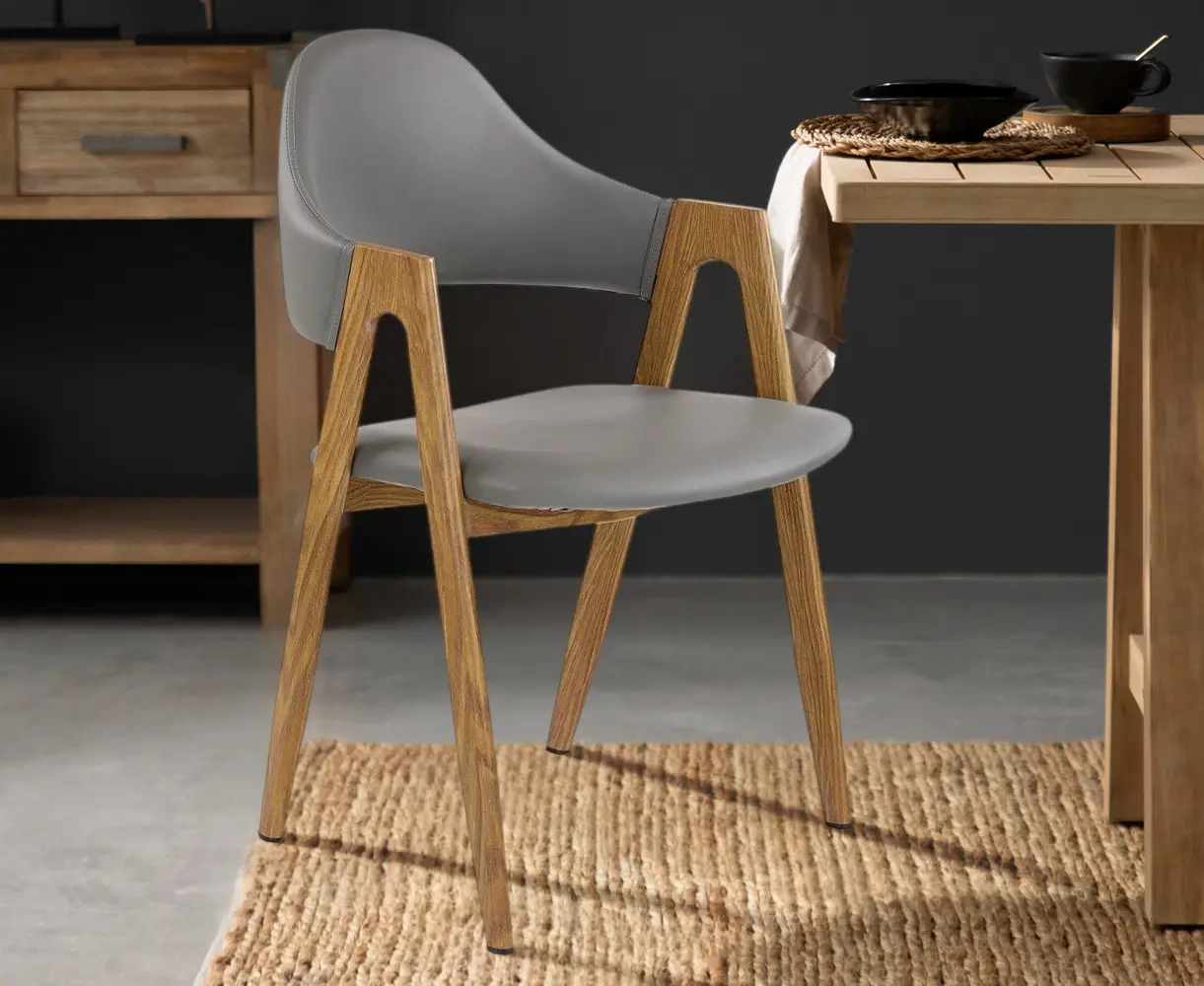 Стул Halmar K247 (Gray/Honey Oak)