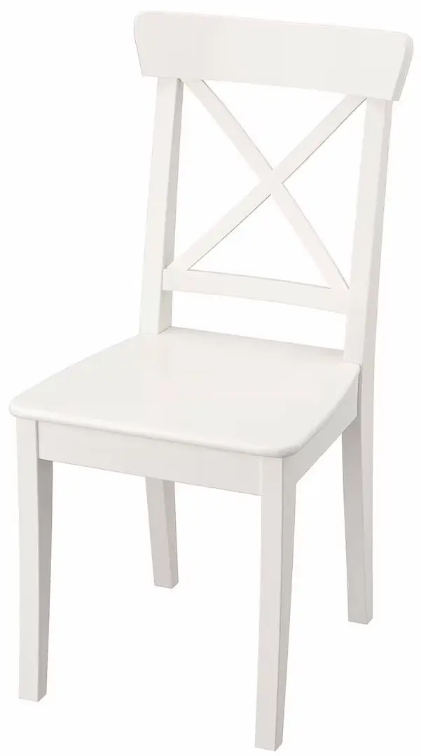 Set masa scaune Ikea Danderyd/Ingolf 74/134x80cm 1+2 (Furnir stejar/Alb) - 4