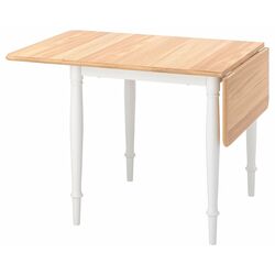 Обеденный набор Ikea Danderyd/Vissle 74/134x80см 1+2 (Шпон дуба/Белый/Серый) Thumb