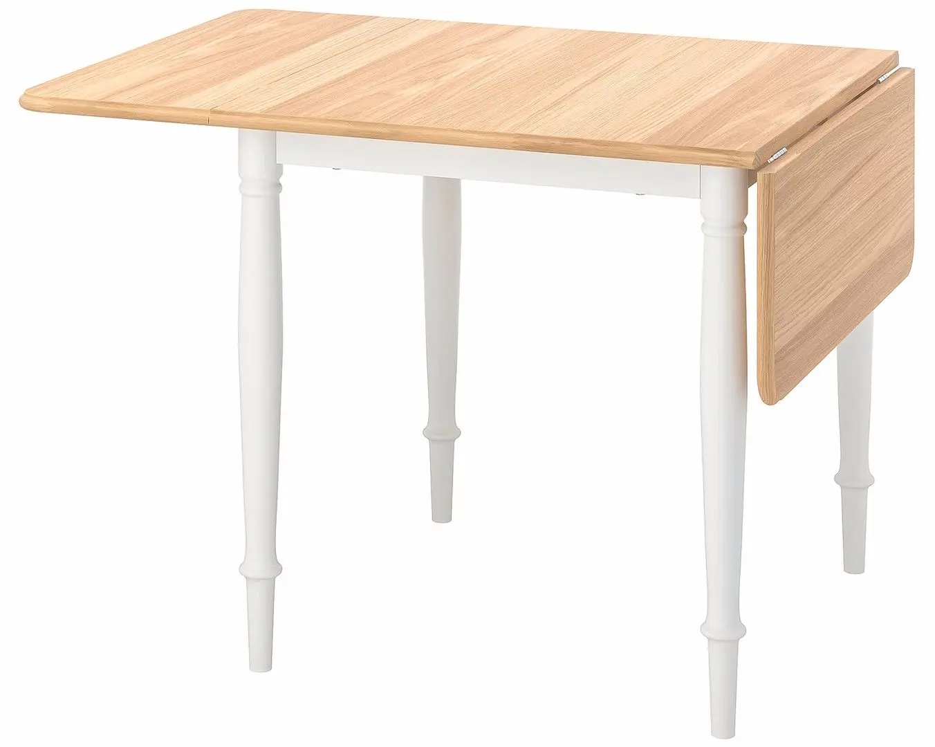 Обеденный набор Ikea Danderyd/Vissle 74/134x80см 1+2 (Шпон дуба/Белый/Серый)