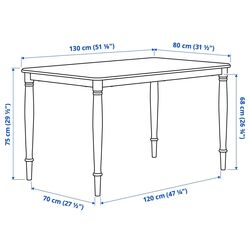 Set masa scaune Ikea Danderyd/Vissle 130x80cm 1+4 (Furnir stejar/Alb/Gri) Thumb