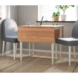 Masa Ikea Danderyd extensibila 74/134x80cm (Furnir stejar/Alb)