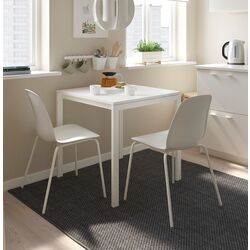 Set masa scaune Ikea Melltorp/Lidas 75x75cm 1+2 (Alb)
